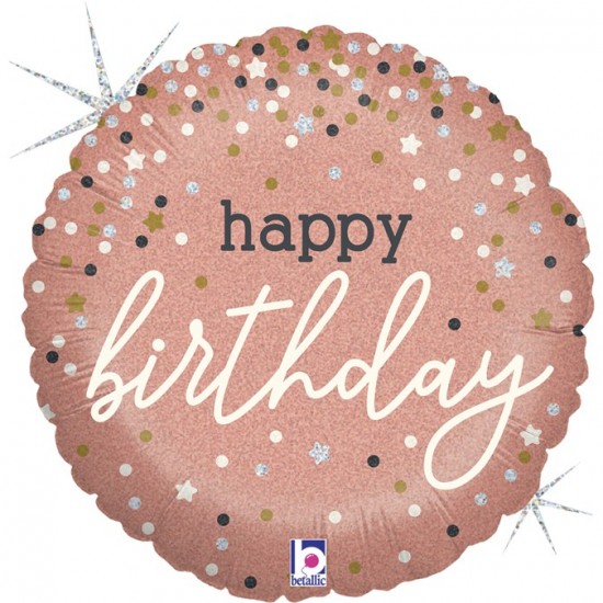 Μπαλόνι Foil 18″ Happy Birthday Rosegold Μπαλόνι Foil 18″ Happy Birthday Rosegold