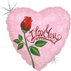 18″ Μπαλόνι Καρδιά I love you – Τριαντάφυλλο