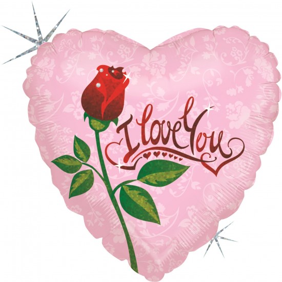 18″ Μπαλόνι Καρδιά I love you – Τριαντάφυλλο