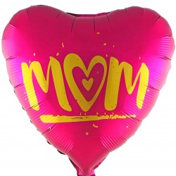 Μπαλόνι Foil 18″ Καρδιά Φούξια Mom