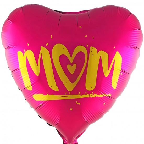 Μπαλόνι Foil 18″ Καρδιά Φούξια Mom Μπαλόνι Foil 18″ Καρδιά Φούξια Mom