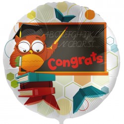 18″ Μπαλόνι Κουκουβάγια Congrats