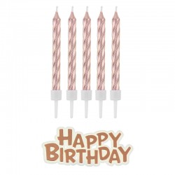 ΚΕΡΑΚΙΑ HAPPY BIRTHDAY ROSE GOLD 16ΤΜΧ