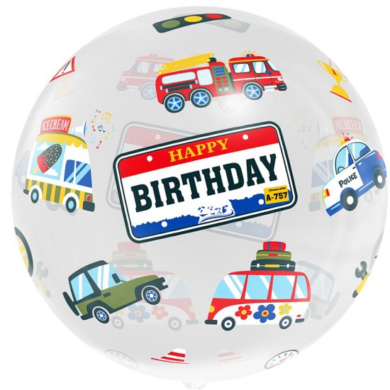 Μπαλόνι AQUA 20'' CRYSTAL HAPPY BIRTHDAY ME OXHMATA