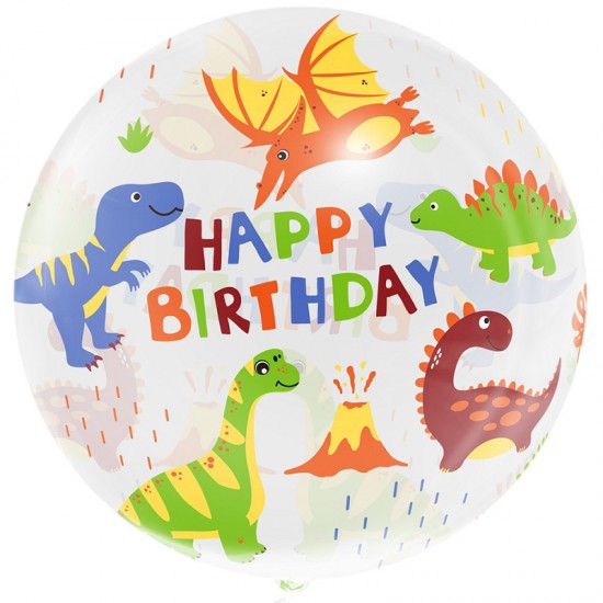 Μπαλόνι AQUA 20'' CRYSTAL HAPPY BIRTHDAY ME ΔΕΙΝΟΣΑΥΡΟΥΣ