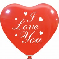 ΜΠΑΛΟΝΙ ΛΑΤΕΞ 12" ΚΑΡΔΙΑ ΤΥΠΩΜΕΝΗ I LOVE YOU