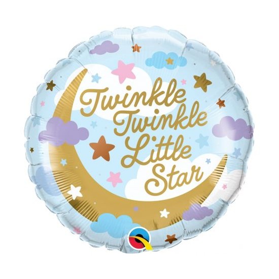 Μπαλόνι Foil 18" Στρογγυλό Twinkle Twinkle Little Star / 45εκ Μπαλόνι Foil 18" Στρογγυλό Twinkle Twinkle Little Star / 45εκ