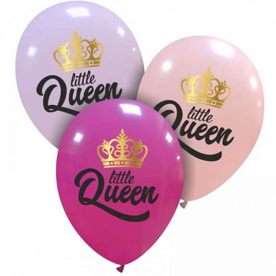 Μπαλόνια Λάτεξ 12'' Little Queen Χρυσή Κορώνα Μπαλόνια Λάτεξ 12'' Little Queen Χρυσή Κορώνα