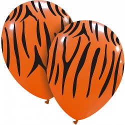 Μπαλόνια Λάτεξ 12'' Τυπωμένα ANIMAL PRINT Τίγρη