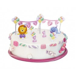 Διακόσμηση Τούρτας First Birthday Girl - Πρώτα Γενέθλια