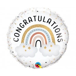Μπαλόνι Foil 18" Congratulations Boho Rainbow / 45εκ