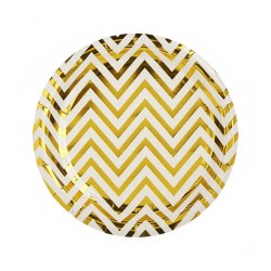 Μικρό Χρυσό Πιάτο Σεβρόν 18εκ ΝΚ367-1 Σετ 10τμχ