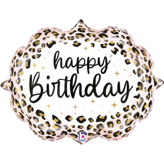 Μπαλόνι Foil 27″ Λεοπάρ Happy Birthday Μπαλόνι Foil 27″ Λεοπάρ Happy Birthday