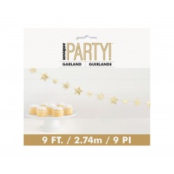 Γιρλάντα με Χρυσά Αστέρια / 274 εκ
