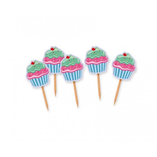 Οδοντογλυφίδες Cupcake / 25 τμχ Οδοντογλυφίδες Cupcake / 25 τμχ
