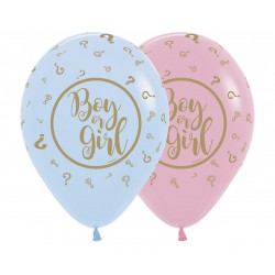 Μπαλόνια Λάτεξ 11" Gender Reveal Boy or Girl