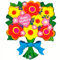 Μπαλόνι Foil 34″ Μπουκέτο Λουλούδια Mother’s Day