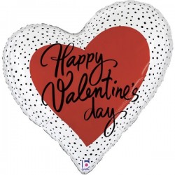 Μπαλόνι Foil 35” Καρδιά ‘Happy Valentine’s Day’