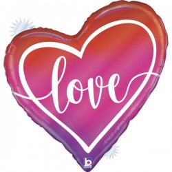 Μπαλόνι Foil 35” Καρδιά Opal Ombre Love