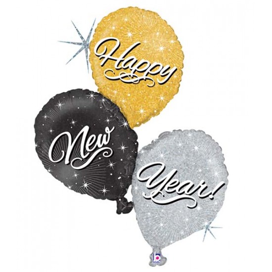 Μπαλόνι Foil 40″ “New Year” Τρίπτυχο Μπαλόνι Foil 40″ “New Year” Τρίπτυχο