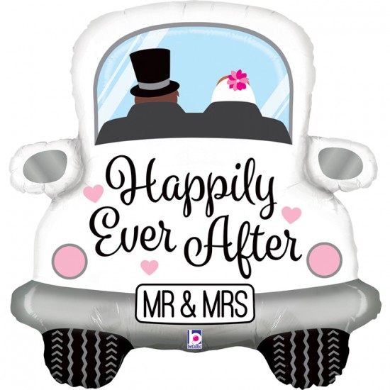 Μπαλόνι Foil 31” Αυτοκίνητο Γάμου “Happily Ever After”