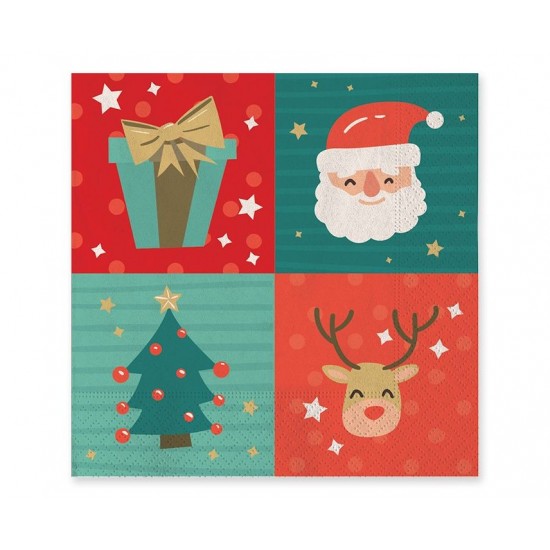 Χαρτοπετσέτες 33 x 33 εκ Funny Christmas / 20 τμχ