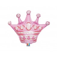 Μπαλόνι Foil Κορώνα Ροζ