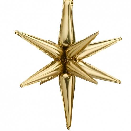 3D Μπαλόνι Αστέρι Χρυσό 70cm