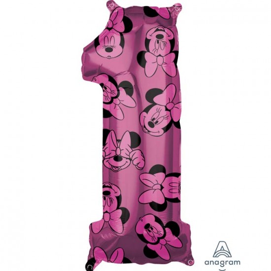 Μπαλόνι Foil 26″ Minnie Mouse Αριθμός 1 Μπαλόνι Foil 26″ Minnie Mouse Αριθμός 1
