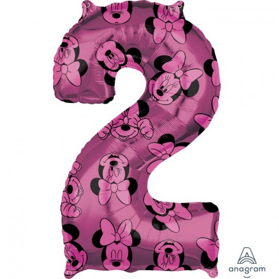 Μπαλόνι Foil 26″ Minnie Mouse Αριθμός 2 Μπαλόνι Foil 26″ Minnie Mouse Αριθμός 2