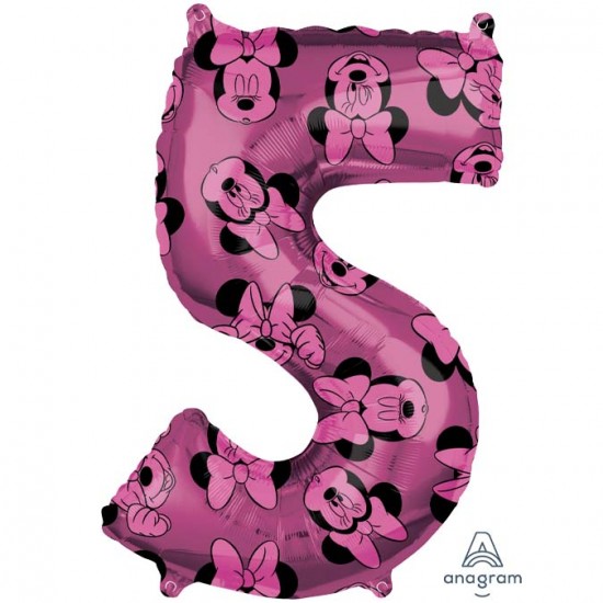 Μπαλόνι Foil 26″ Minnie Mouse Αριθμός 5 Μπαλόνι Foil 26″ Minnie Mouse Αριθμός 5
