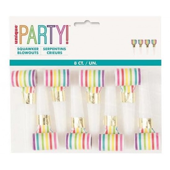 Φρου Φρου Rainbow Stripe Party Multicolor / 8 τεμ