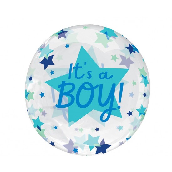 Μπαλόνι Clearz 18-22" It's a Boy με Αστέρια