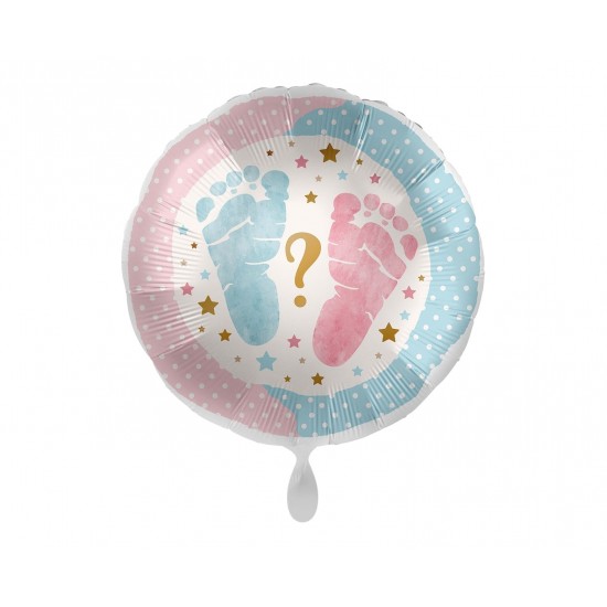 Μπαλόνι Φοιλ 17" Footprints / 43 εκ - Gender Reveal