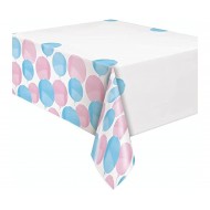 Τραπεζομάντηλο Πλαστικό Baby Shower Gender Reveal / 137 x 213 εκ