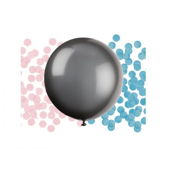 Μπαλόνι Λάτεξ 24" Μαύρο με Κομφετί Gender Reveal Μπαλόνι Λάτεξ 24" Μαύρο με Κομφετί Gender Reveal