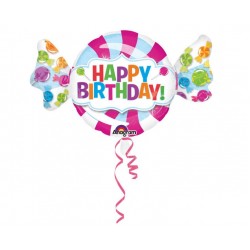 Μπαλόνι Foil Sweet Shop Ηappy Birthday / 101εκ x 60εκ