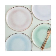 Πιάτα Χάρτινα Reactive Glaze Pastel Watercolour / 8 τεμ