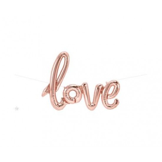 Μπαλόνι Foil Script Phrase `Love` Ροζ Χρυσό 78 x 53 εκ Μπαλόνι Foil Script Phrase `Love` Ροζ Χρυσό 78 x 53 εκ