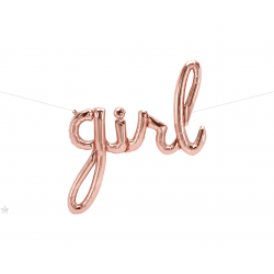 Μπαλόνι Foil Γραμματοσειρά "Girl" Ροζ Χρυσό 66x69 εκ
