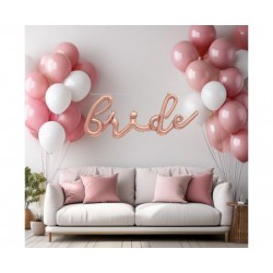 Μπαλόνι Φοιλ " Bride" Ροζ Χρυσό / 90 x 35 εκ