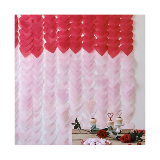 Φόντο για Πάρτι με καρδιές Ombre