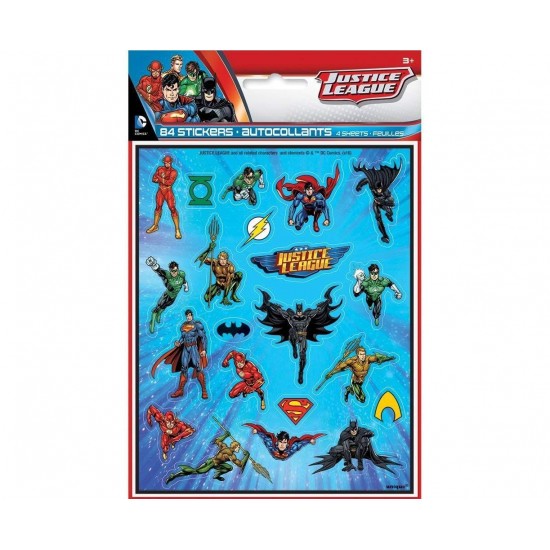 Αυτοκόλλητα Justice League/4 φύλλα Αυτοκόλλητα Justice League/4 φύλλα
