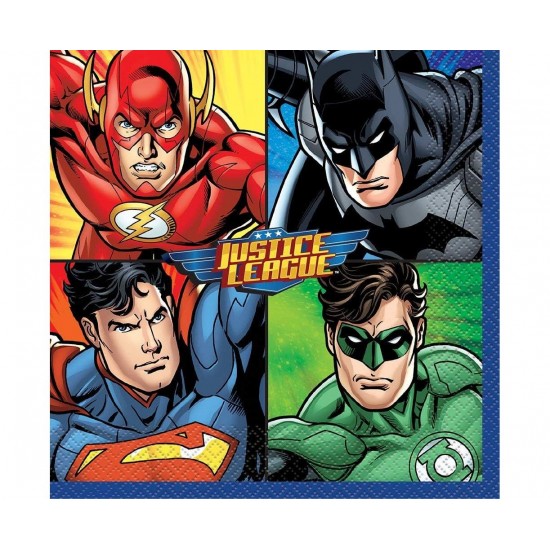Χαρτοπετσέτες Μεγάλες Justice League /16 τεμ Χαρτοπετσέτες Μεγάλες Justice League /16 τεμ