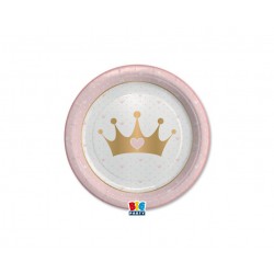 Πιάτα Μικρά Princess Crown / 8 τμχ - Κορόνα
