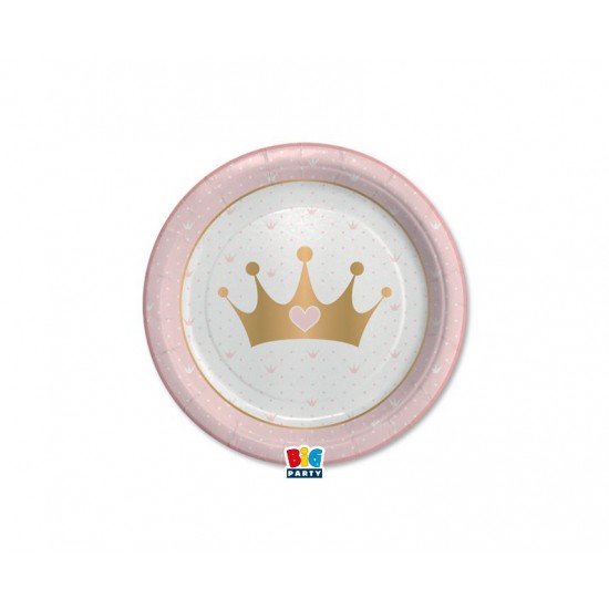 Πιάτα Μικρά Princess Crown / 8 τμχ - Κορόνα Πιάτα Μικρά Princess Crown / 8 τμχ - Κορόνα
