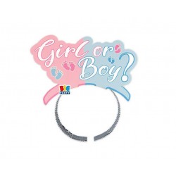 Στέκα Χάρτινη Baby Boy or Girl/ Gender Reveal / 4 τεμ.