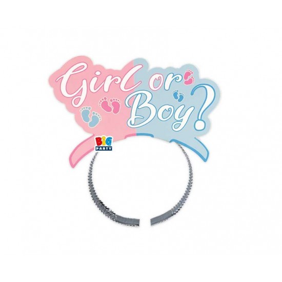 Στέκα Χάρτινη Baby Boy or Girl/ Gender Reveal / 4 τεμ.