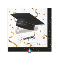 Χαρτοπετσέτα Μεγάλες "Congrats!" / 16 τμχ