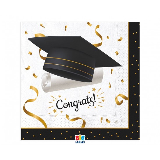 Χαρτοπετσέτα Μεγάλες "Congrats!" / 16 τμχ Χαρτοπετσέτα Μεγάλες "Congrats!" / 16 τμχ